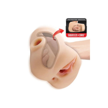 Pdx Plus - Double Pounder Vibrating Squeeze Stroker Light 20.5 Cm |