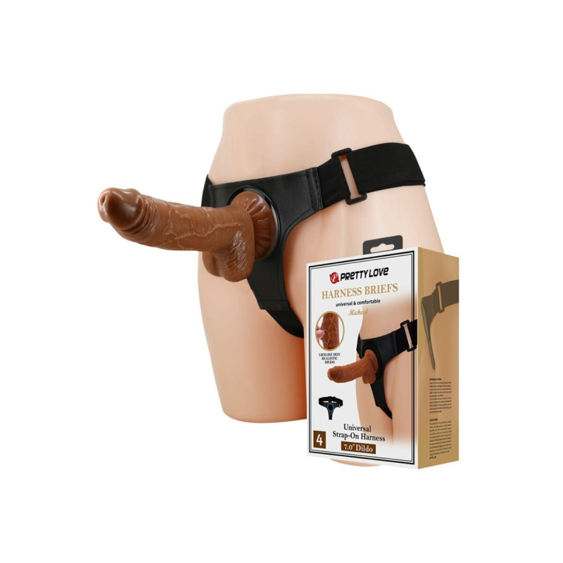 Pretty Love - Harness Briefs Arnés Universal Con Dildo Micheal 20