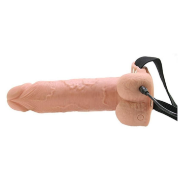 FETISH FANTASY SERIES - STRAP-ON VIBRANTE CAVO REALISTICO CON SFERE DA 17,8 CM