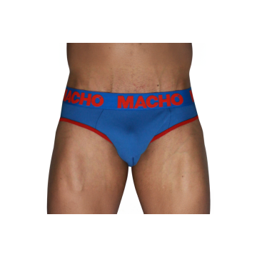 MACHO - MCH005 CLASSIC SLIP BLEU + ROUGE XL - MACHO UNDERWEAR - /prod…