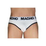 MACHO - MCH006 CLASSIC SLIP BIANCO + NERO L - MACHO UNDERWEAR - /prod…