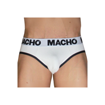 MACHO - MCH006 CLASSIC SLIP BIANCO + NERO XL - MACHO UNDERWEAR - /pro…