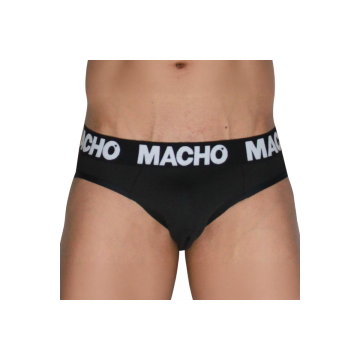 MACHO - MCH007 CLASSIC SLIP SCHWARZ + SCHWARZ L - MACHO UNDERWEAR - /…