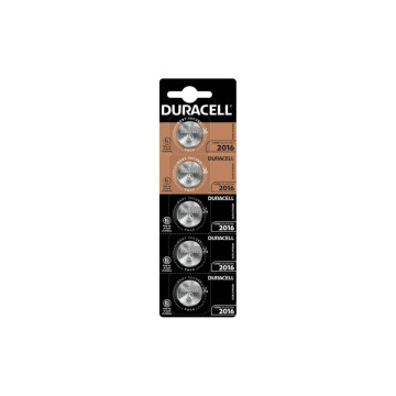 DURACELL - BATTERIA BOTTONE LITIO CR2016 3V 5 UNIT - Batterie alcaline
