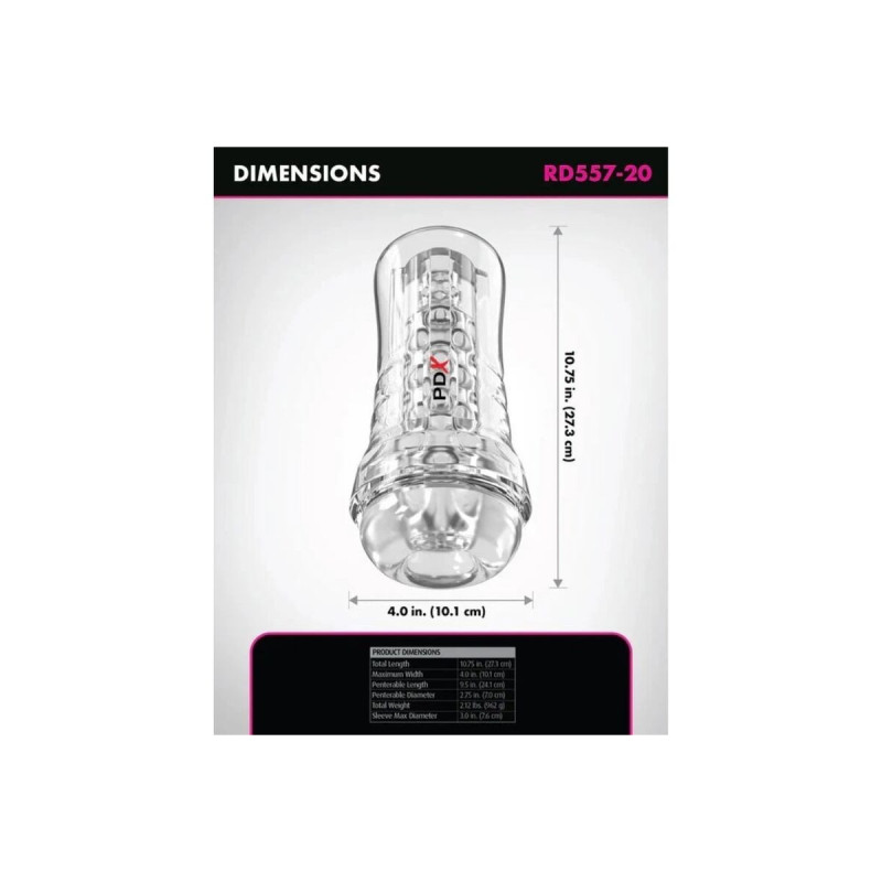 Pdx Elite - Masturbador Transparente Viewtube Plus See - Thru Ez