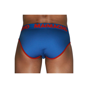 MACHO - MCH005 CLASSIC SLIP BLEU + ROUGE S - MACHO UNDERWEAR - /produ…