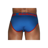 MACHO - MCH005 CLASSIC SLIP BLU + ROSSO S - MACHO UNDERWEAR - /produc…