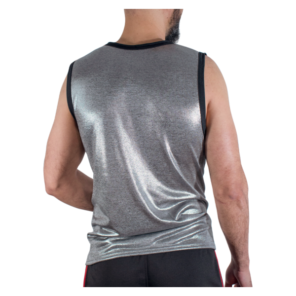MACHO - T-SHIRT MIT FEINEM GLITZER, GRÖSSE L/XL
