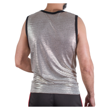 MACHO - T-SHIRT MIT FEINEM GLITZER, GRÖSSE S/M