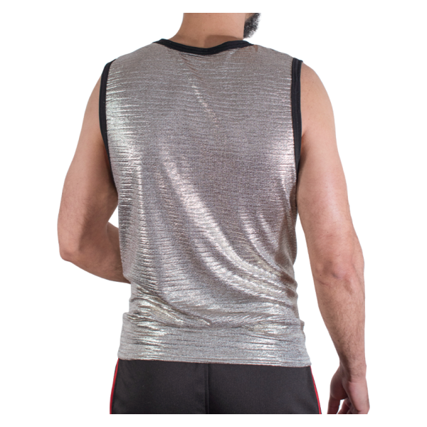 MACHO - T-SHIRT MIT FEINEM GLITZER, GRÖSSE L/XL