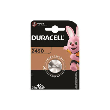 DURACELL - BUTTON BATTERY LITIO CR2450 3V 1 UNIT - Alkaline Batteries