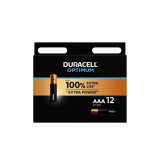 DURACELL - OPTIMUM 200 ALKALINE BATTERY AAA LR03 12 UNIT - Alkaline B…