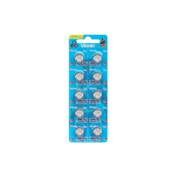 VINNIC - PILE BOUTON ALCALINE AG13 L1154F LR44 BLISTER*10 - Piles alc…