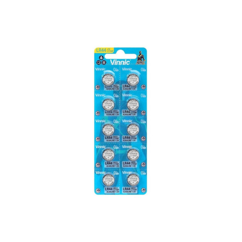VINNIC - ALKALISCHE KNOPFBATTERIE AG13 L1154F LR44 BLISTER*10 - Alkal…