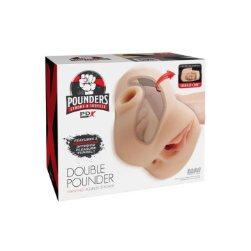 Pdx Plus - Double Pounder Vibrating Squeeze Stroker Light 20.5 Cm |