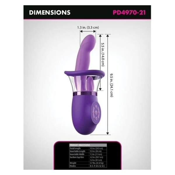 FANTASY FOR HER - VIBRATORE A CONIGLIO ULTIMATE PLEASURE PRO PLUS VIOLA 20,3 CM