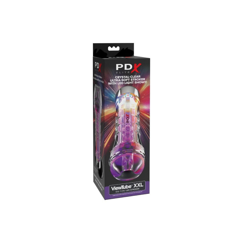 Pdx Elite - Viewtube Xxl Led Transparent Stroker 27.3 Cm | Vybes.it