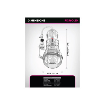 Pdx Elite - Viewtube Vac Xxl Transparent Stroker With Suction Pump