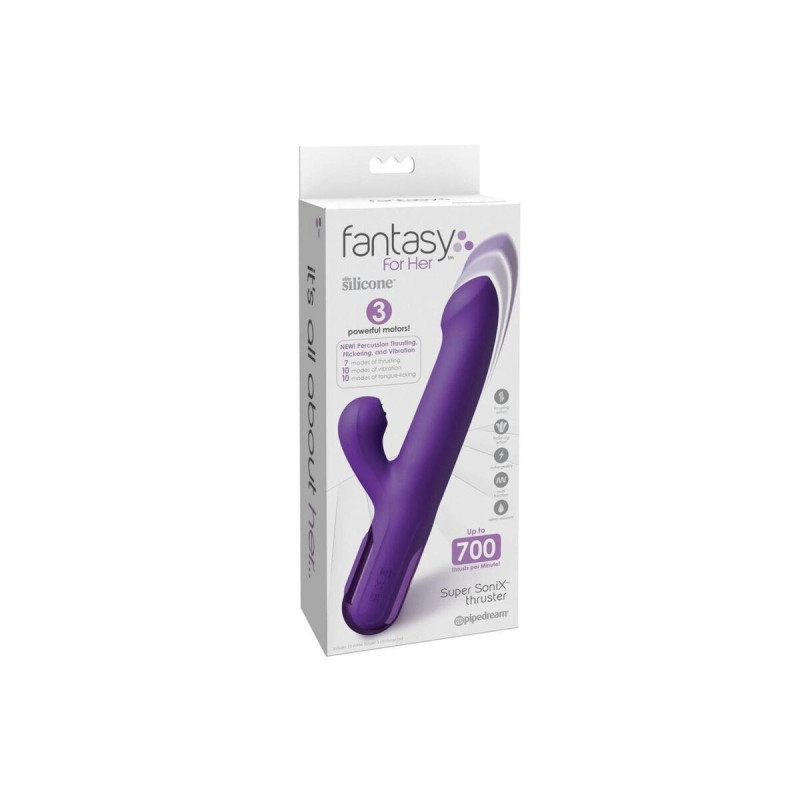 Fantasy For Her - Vibrador Rabbit Super Sonix Thruster Morado |