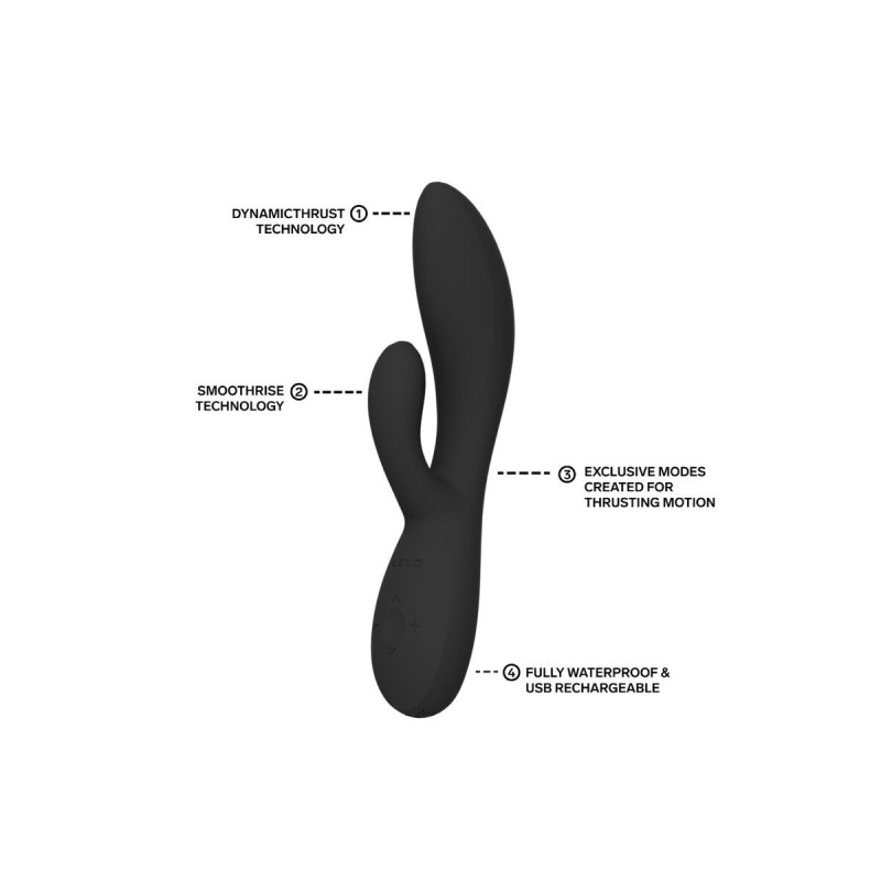 Lelo - Ina Vibratore A Spinta Thrust Rabbit Nero | Vybes.it