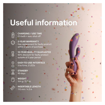 LELO - INA THRUST RABBIT VIBRATEUR À POUSSÉE VIOLET