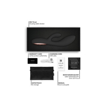 Lelo - Ina Thrust Vibrador Rabbit Con Empuje Negro | Vybes.it