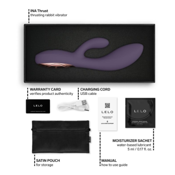 LELO - INA THRUST RABBIT VIBRATEUR À POUSSÉE VIOLET