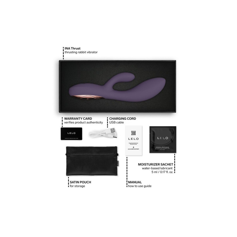 Lelo - Ina Vibratore A Spinta Rabbit Viola | Vybes.it