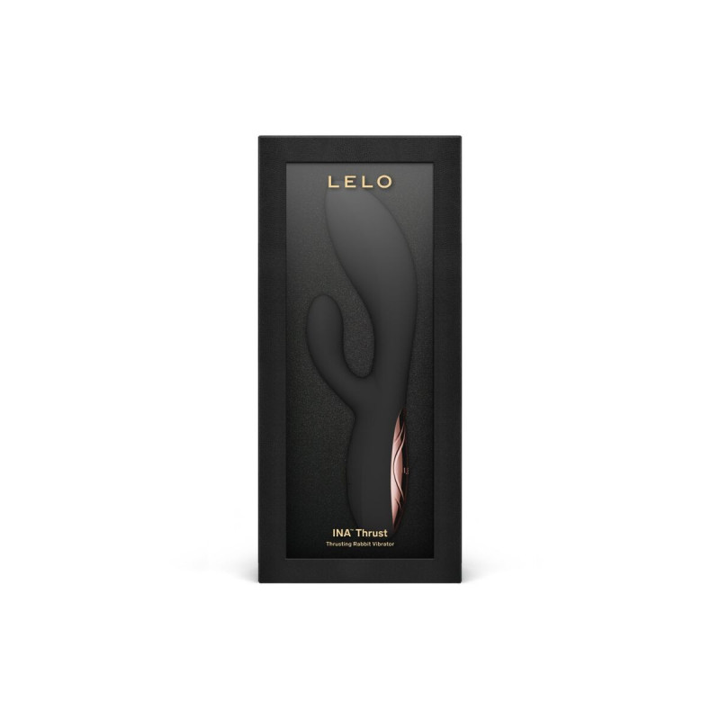 Lelo - Ina Thrust Rabbit Thrusting Vibrator Black | Vybes.it