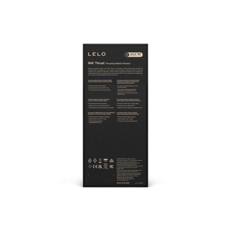 Lelo - Ina Thrust Rabbit Stossvibrator Schwarz | Vybes.it