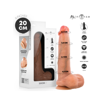 Mr Intense - Bruce M Silicone Dildo With Testicles 20 Cm - Ø - 4.5