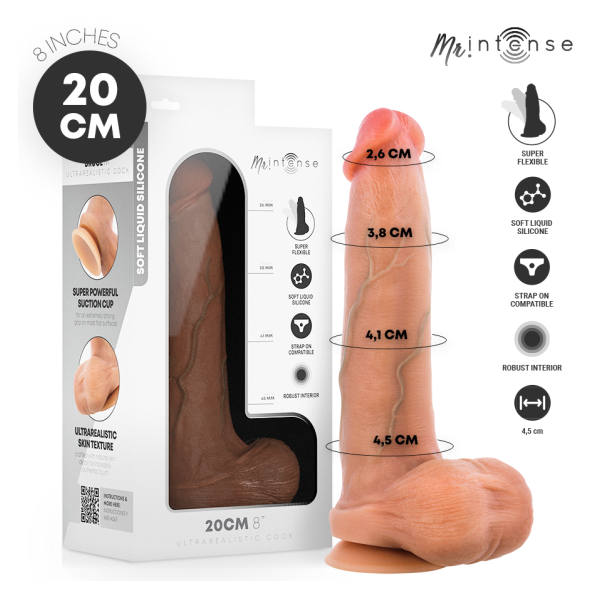 MR INTENSE - BRUCE M DILDO SILICONA 20 CM -Ø- 4.5 CM