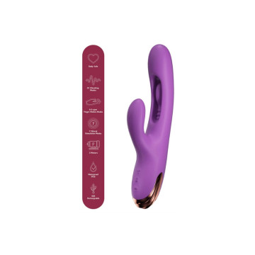 She.e.o - Vibrador Rabbit Punto G Con Movimiento Digital Morado |