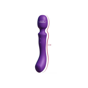 She.e.o - Wand Masajeadora Vibradora De Doble Extremo Morada |