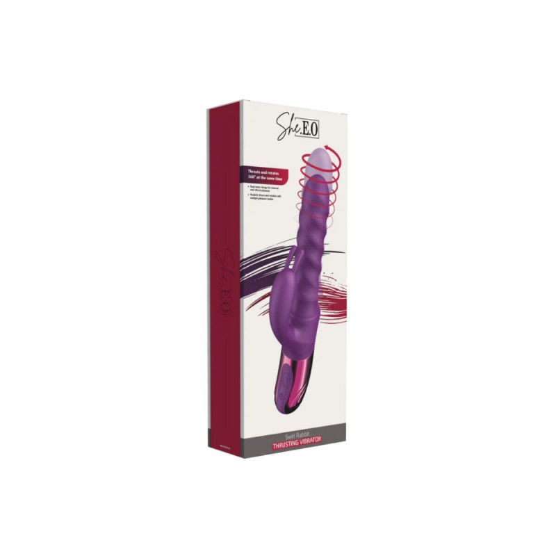 She.e.o - Vibratore A Spirale Con Coniglio Viola | Vybes.it