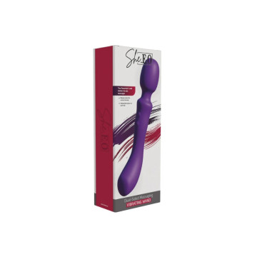 She.e.o - Wand Masajeadora Vibradora De Doble Extremo Morada |