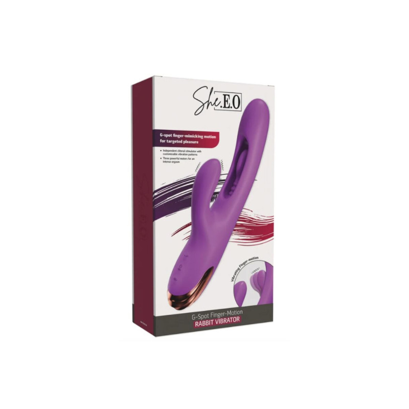 She.e.o - Hasen - G - Punkt - Vibrator Mit Digitaler Bewegung, Lila