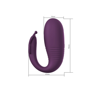Pretty Love - Klay Vibrador Huevo Con Empuje App Control Morado |