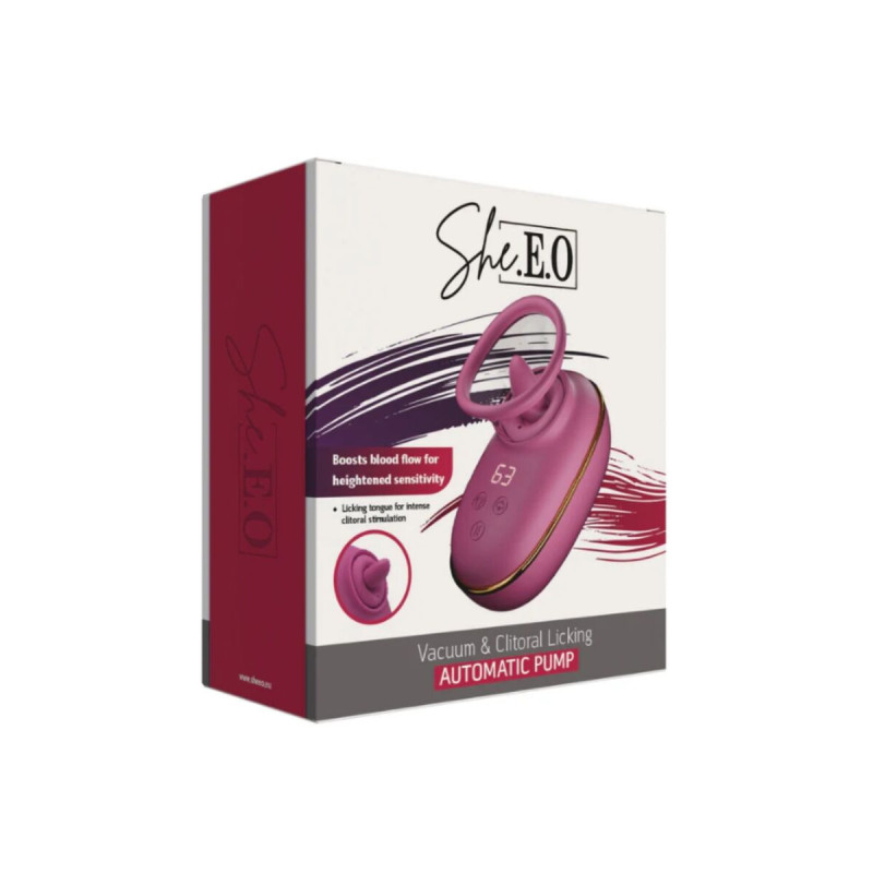 SHE.E.O - AUTOMATIC CLITORAL STIMULATING PUMP WITH LICKING EFFECT (PU…