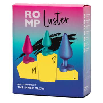 ROMP - LUSTER KIT DE ENTRENAMIENTO ANAL S/M/L CON BASE EN FORMA DE CORAZÓN