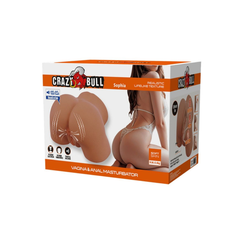 Crazy Bull - Sophia Vibrateur Et Suçon Féminin Réaliste Avec Son