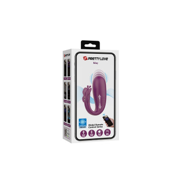 Pretty Love - Klay Vibrador Huevo Con Empuje App Control Morado |