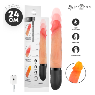 MR INTENSE - JEAN VIBRADOR UP&DOWN SILICONA CON EFECTO CALOR 24 CM -Ø- 3.8 CM