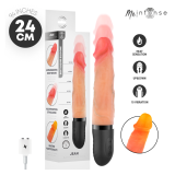 MR INTENSE - JEAN VIBRADOR UP&DOWN SILICONA CON EFECTO CALOR 24 CM -Ø- 3.8 CM
