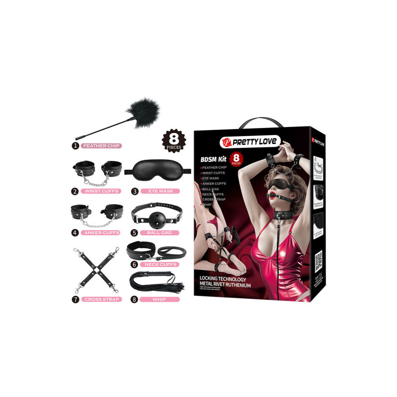 Pretty Love - Kit Bdsm 8 Pièces Noir | Vybes.it