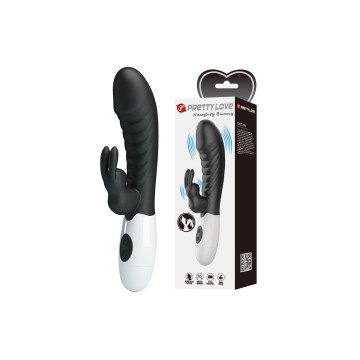 Pretty Love - Naughty Bunny Vibrador Rabbit 30 Funciones Negro |