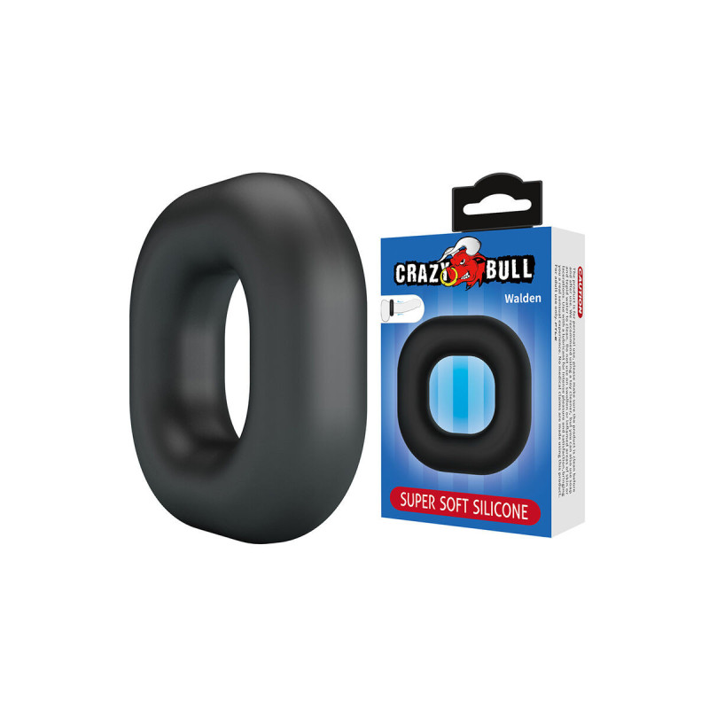 Crazy Bull - Walden Anillo Para Pene Super Soft Silicona Negro |