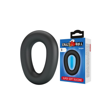 Crazy Bull - Vesper Anillo Para Pene Super Soft Silicona Negro |