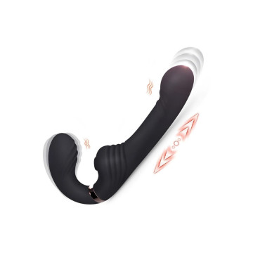 Nalone - Allow Vibrador Doble Con Rotación Y Empuje Negro | Vybes.it