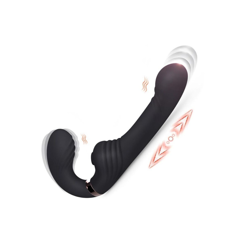 Nalone - Allow Vibrador Doble Con Rotación Y Empuje Negro | Vybes.it